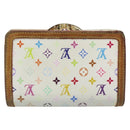 LOUIS VUITTON Multicolor Porte MonnaieViennois Wallet White M92987 Auth 186548-2