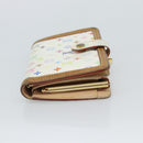 LOUIS VUITTON Multicolor Porte MonnaieViennois Wallet White M92987 Auth 186548-4