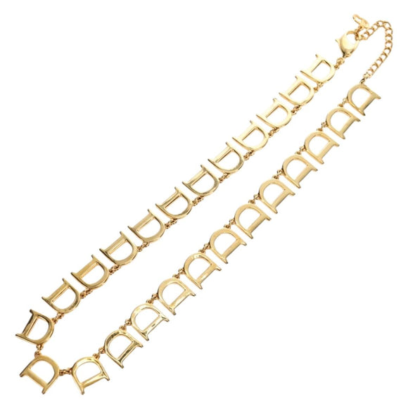 Christian Dior Necklace metal Gold Auth 186549M