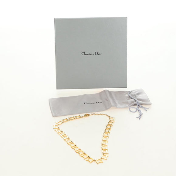 Christian Dior Necklace metal Gold Auth 186549M