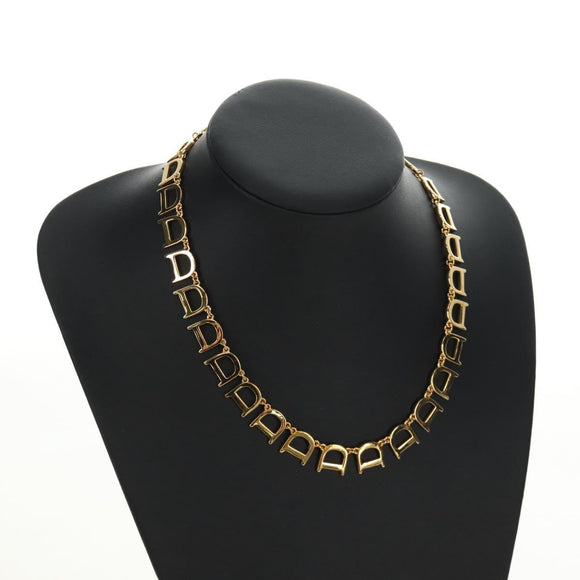Christian Dior Necklace metal Gold Auth 186549M