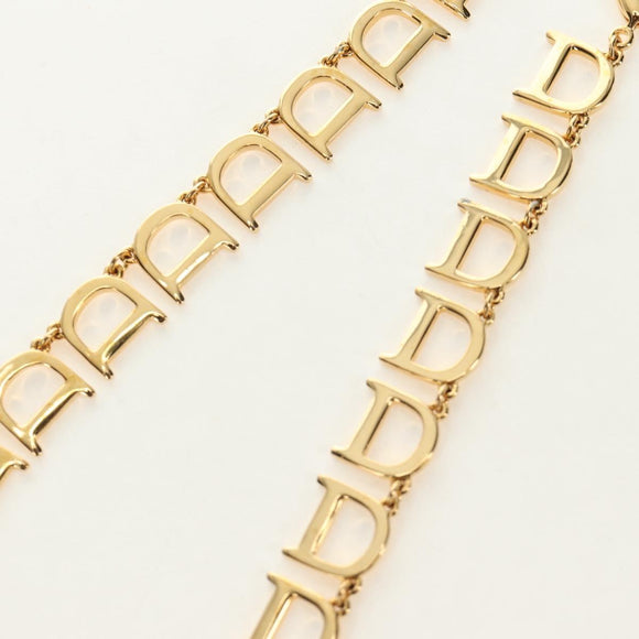 Christian Dior Necklace metal Gold Auth 186549M