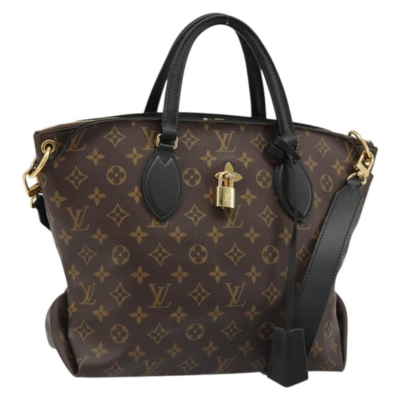 LOUIS VUITTON Monogram Flower Zipped Tote MM Tote Bag 2way M44360 Auth 186554A