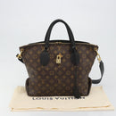 LOUIS VUITTON Monogram Flower Zipped Tote MM Tote Bag 2way M44360 Auth 186554A-12