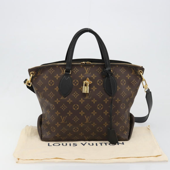 LOUIS VUITTON Monogram Flower Zipped Tote MM Tote Bag 2way M44360 Auth 186554A