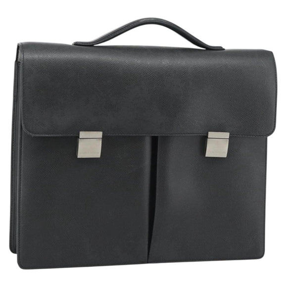 LOUIS VUITTON Taiga Serviette Kazan Business Bag Ardoise M30802 LV Auth 186558