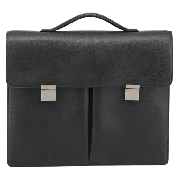 LOUIS VUITTON Taiga Serviette Kazan Business Bag Ardoise M30802 LV Auth 186558