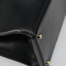 GUCCI Tote Bag Leather Black Gold 002 2046 0332 Auth 186559-16
