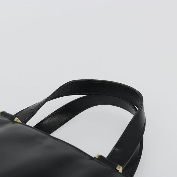 GUCCI Tote Bag Leather Black Gold 002 2046 0332 Auth 186559