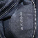 FENDI Hand Bag Harako Leather Black Silver Auth 186561A-11