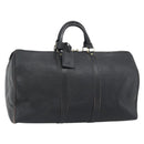 LOUIS VUITTON Epi Keepall 50 Boston Bag Black M42962 LV Auth 186562-1
