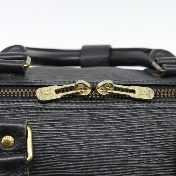 LOUIS VUITTON Epi Keepall 50 Boston Bag Black M42962 LV Auth 186562