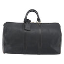 LOUIS VUITTON Epi Keepall 50 Boston Bag Black M42962 LV Auth 186562-13