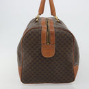 CELINE Macadam Canvas Boston Bag PVC Leather Brown Gold Auth 186563-4