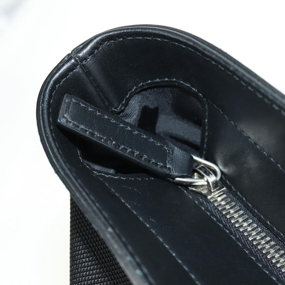 GUCCI Web Sherry Line Tote Bag Canvas Black Silver 631245 Auth 186564V