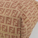 FENDI Zucchino Canvas Tote Bag Pink Silver Auth 186565-9