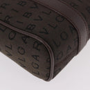 BVLGARI Logo Mania Hand Bag Canvas Brown Auth 186567A-10
