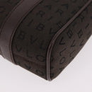 BVLGARI Logo Mania Hand Bag Canvas Brown Auth 186567A-13