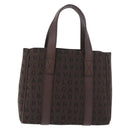BVLGARI Logo Mania Hand Bag Canvas Brown Auth 186567A-2