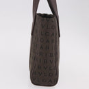 BVLGARI Logo Mania Hand Bag Canvas Brown Auth 186567A-5
