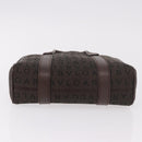 BVLGARI Logo Mania Hand Bag Canvas Brown Auth 186567A-9