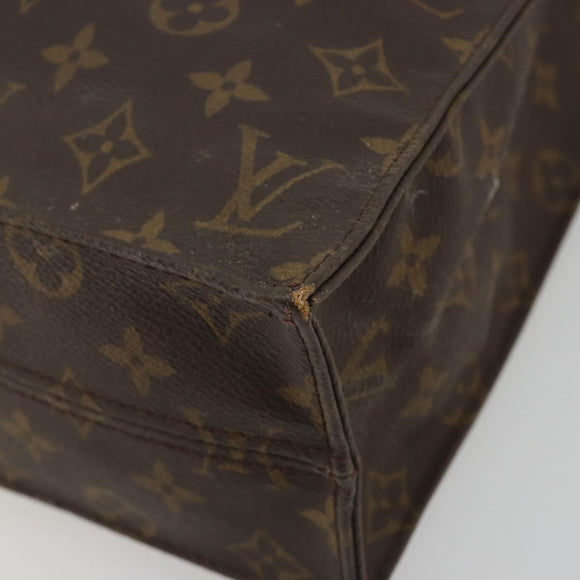LOUIS VUITTON Monogram Sac Plat Hand Bag M51140 LV Auth 186568