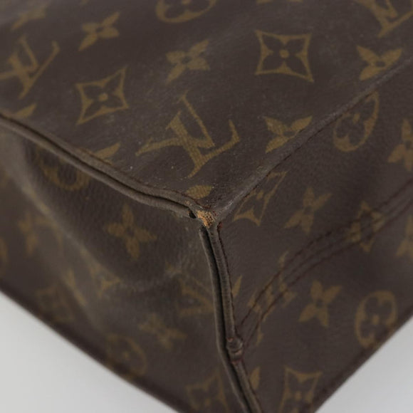 LOUIS VUITTON Monogram Sac Plat Hand Bag M51140 LV Auth 186568
