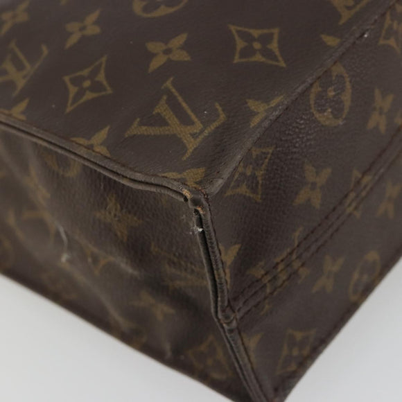 LOUIS VUITTON Monogram Sac Plat Hand Bag M51140 LV Auth 186568