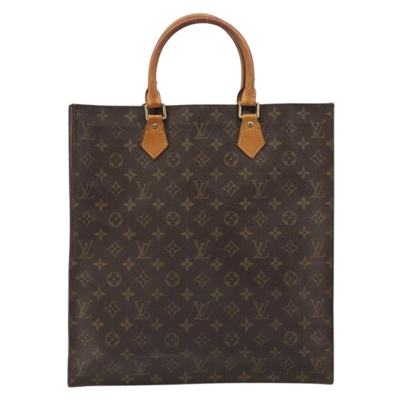 LOUIS VUITTON Monogram Sac Plat Hand Bag M51140 LV Auth 186568