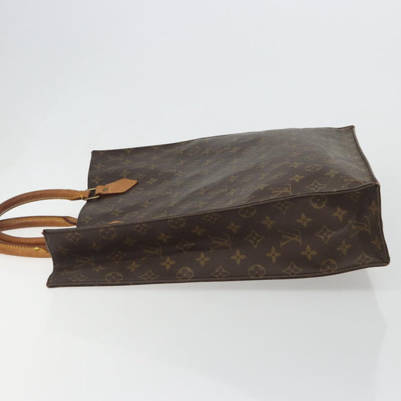 LOUIS VUITTON Monogram Sac Plat Hand Bag M51140 LV Auth 186568