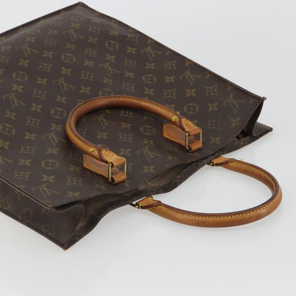 LOUIS VUITTON Monogram Sac Plat Hand Bag M51140 LV Auth 186568