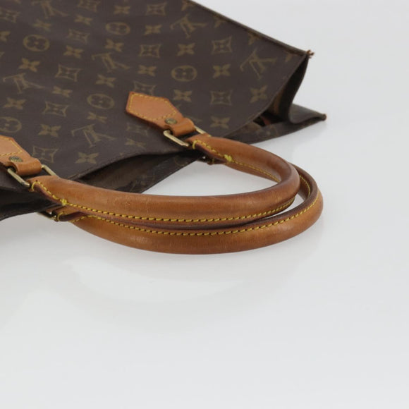 LOUIS VUITTON Monogram Sac Plat Hand Bag M51140 LV Auth 186568