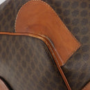 CELINE Macadam Canvas Boston Bag PVC Leather Brown Gold Auth 186569-9