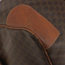 CELINE Macadam Canvas Boston Bag PVC Leather Brown Gold Auth 186570-11