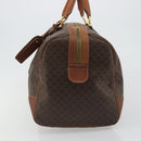 CELINE Macadam Canvas Boston Bag PVC Leather Brown Gold Auth 186570-5