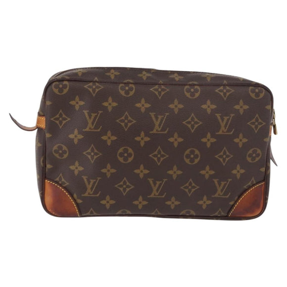 LOUIS VUITTON Monogram Compiegne 28 Clutch Bag M51845 LV Auth 186575