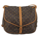 LOUIS VUITTON Monogram Saumur 35 Shoulder Bag M42254 LV Auth 186580-13