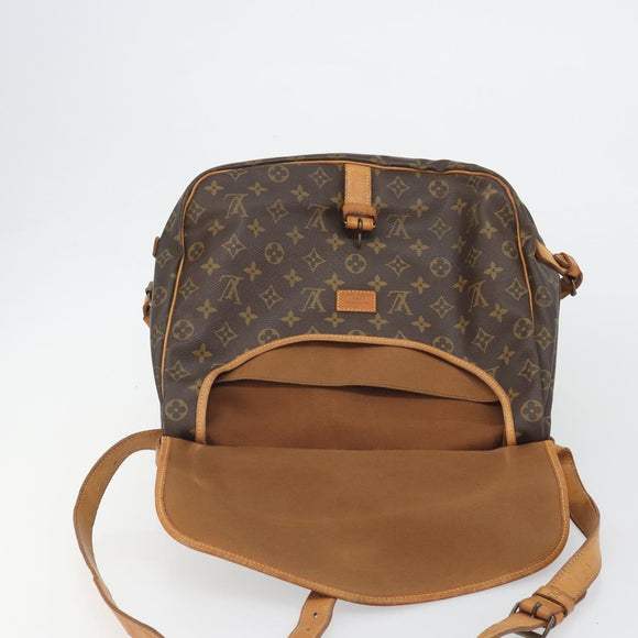 LOUIS VUITTON Monogram Saumur 35 Shoulder Bag M42254 LV Auth 186580
