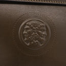 FENDI Hand Bag Leather 2way Khaki Gold Auth 186587A-20