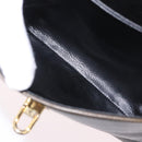 FENDI Hand Bag Leather 2way Khaki Gold Auth 186587A-25