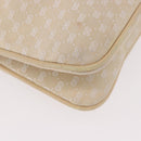 GUCCI Micro GG Canvas Bamboo Chain Shoulder Bag Ivory Gold Auth 186588-9