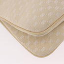 GUCCI Micro GG Canvas Bamboo Chain Shoulder Bag Ivory Gold Auth 186588-16