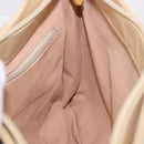 GUCCI Micro GG Canvas Bamboo Chain Shoulder Bag Ivory Gold Auth 186588-19
