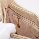 GUCCI Micro GG Canvas Bamboo Chain Shoulder Bag Ivory Gold Auth 186588-21