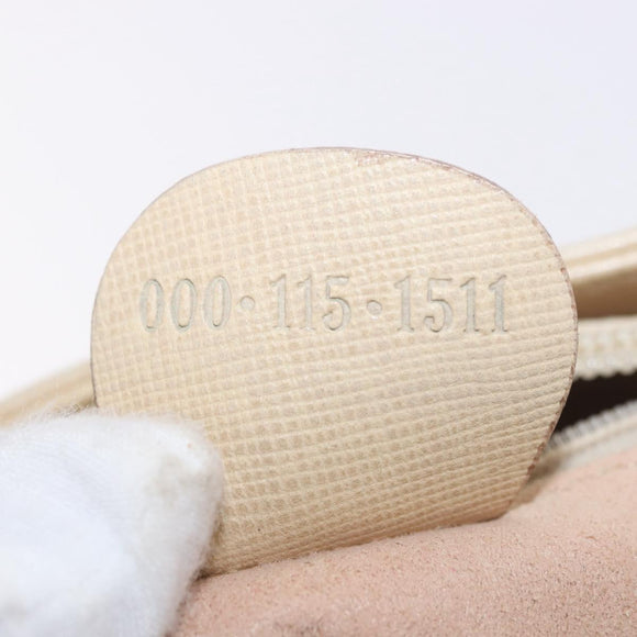 GUCCI Micro GG Canvas Bamboo Chain Shoulder Bag Ivory Gold Auth 186588