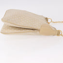 GUCCI Micro GG Canvas Bamboo Chain Shoulder Bag Ivory Gold Auth 186588-4