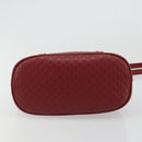 GUCCI GG Canvas Guccissima Hand Bag Leather 2way Red Gold 449654 Auth 186590A-11