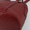 GUCCI GG Canvas Guccissima Hand Bag Leather 2way Red Gold 449654 Auth 186590A-12