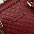 GUCCI GG Canvas Guccissima Hand Bag Leather 2way Red Gold 449654 Auth 186590A-17