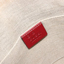 GUCCI GG Canvas Guccissima Hand Bag Leather 2way Red Gold 449654 Auth 186590A-18